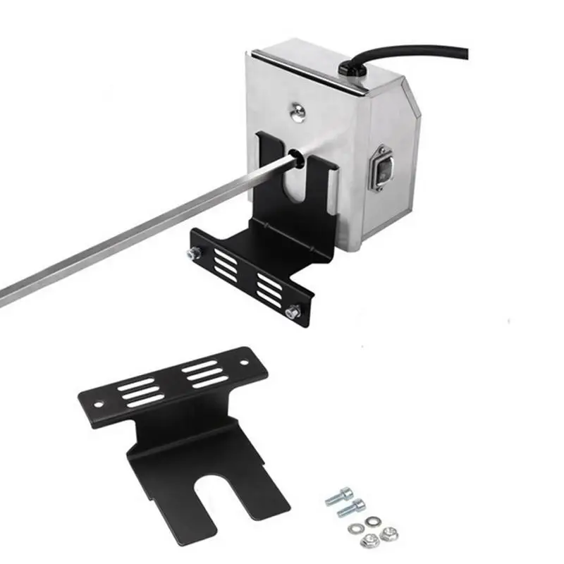 2PCS Edelstahl Rotisserie Motor Halterung Set Universal Grill Grill Motor Unterstützung Platten Outdoor Camping BBQ Werkzeuge