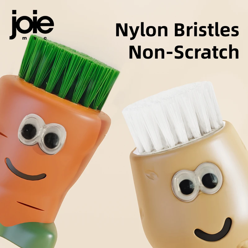 Joie Obst- und Gemüsebürste, kreative niedliche Form, einfache Reinigungsbürste für Kartoffel, Karotte, Ingwer, Nylon, Heim-Gadgets, Küchenutensilien Image