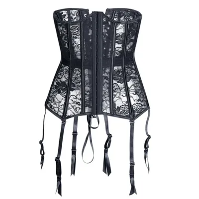 Sexy Unterbrust-Dessous-Korsetts mit Hosenträgern, Übergröße, atmungsaktiv, Taillenkontrolle, Image