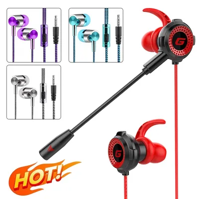 G20 3 5-mm-Buchse Gaming-Headset Kabel gebundener Kopfhörer im Ohr Gaming-Headset Kopfhörer mit