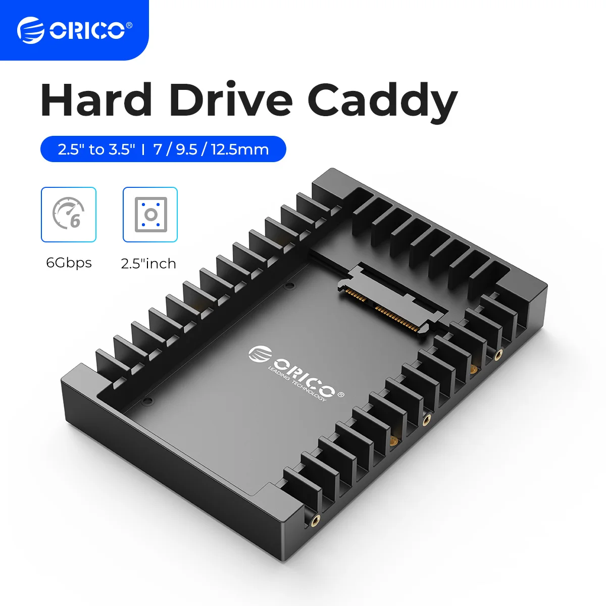 ORICO Festplatten-Caddy, unterstützt SATA 3.0, unterstützt HDD und SSD 2,5 Zoll, 7 mm, 9,5 mm, 12,5 mm, Computerzubehör Image