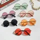 14mm Kind Retro runden Rahmen Sonnenbrille schwarz rot rosa Linse Mode Jungen Mädchen UV400 Schutz