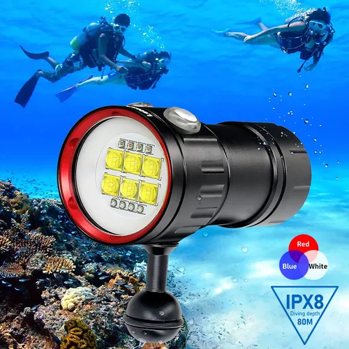 Tauchlampe LetonPower BBS 20000Lumen taschenlampe tauchen Unterwasser 100m tauchlampe unterwasser