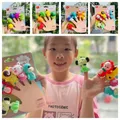 5 stücke bunte Mini Tier Handpuppe Spaß Lernspiel zeug Sicherheits puppe Finger puppe Spielzeug Set