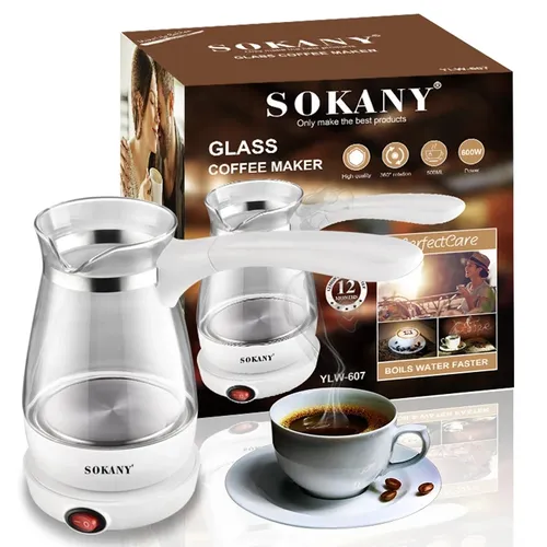 500ml Mini elektrische türkische Kaffee maschine Lebensmittel qualität Glas tragbaren Wasserkocher