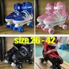 Vier Räder Kinder fliegen Rollschuhe Kinderschuhe Cartoon Mädchen Jungen Turnschuhe Mode Sport Casual Größe 26-42 Räder Schuhe