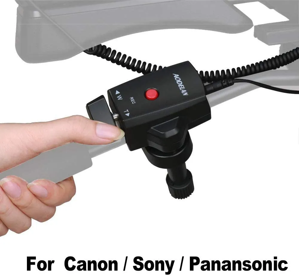 AODELAN Camcorder Zoom Controller Zoom/Videoaufzeichnung Fernbedienung mit 2,5 mm Kabel für Sony Canon Panasonic Kamera Image