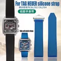 22mm Herren armband für Tag Heuer Monaco CBL2182/2184/2183 blau Silikon Uhren armband Falt