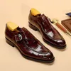 Retro schwarze Männer Slipper Pu Leder quadratische Zehen Slip-On Business Herren formelle Schuhe hand gefertigte Kleider schuhe Größe 38-48 Herren schuhe