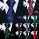 Barry.Wang Jacquard Tier Seide Männer Krawatte Taschentuch Manschetten knopf Set Neuheit Krawatte