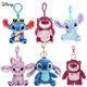 Echte Disney Stitch Lotso Plüschtiere Schlüssel bund Anhänger Zubehör niedlichen Cartoon