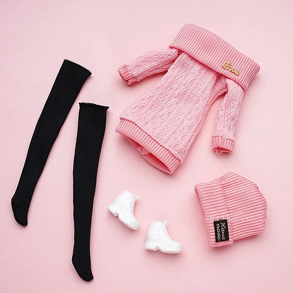 1 Set 1/6 Puppe Casual Kleidung Schuhe Hüte Winter Tragen Pullover Hosen Mädchen Puppe Tragen Set Für 29 ~ 32 cm Puppe Kleidung Zubehör