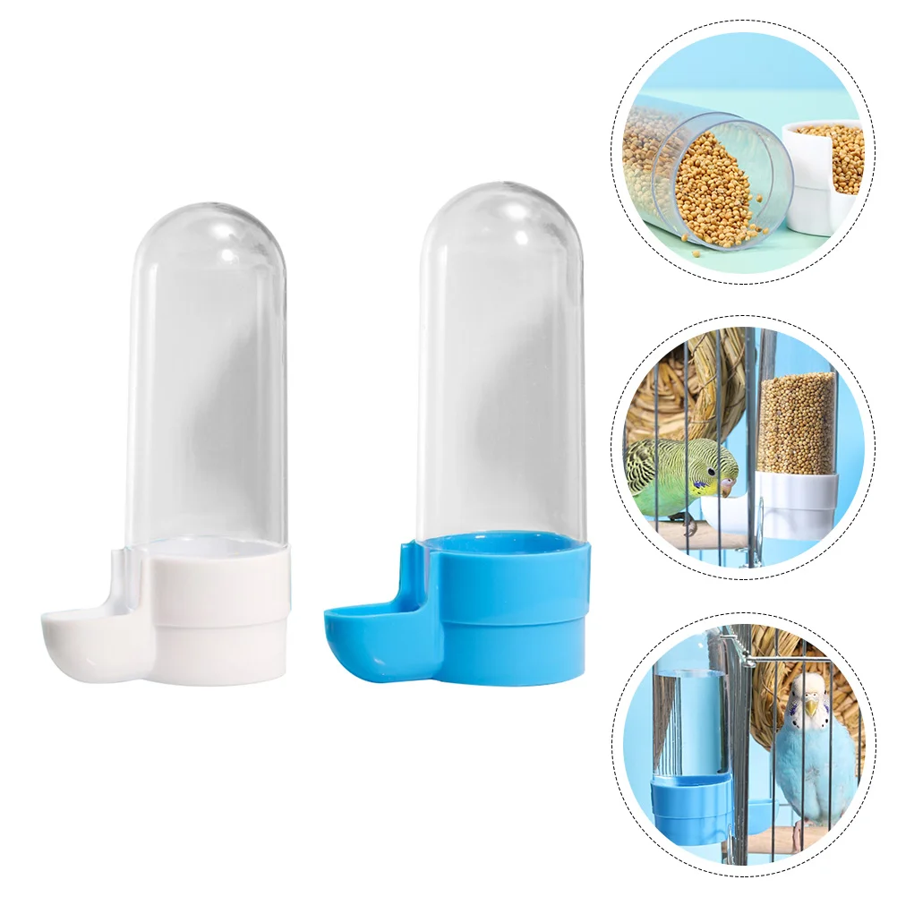 Vogel häuschen-Vogel wassersp ender für Käfig, Papageien futter automat 2 Stück automatische Vogel wasserzufuhr Papagei Wellens ittich Love birds Nymphen sittich () Image