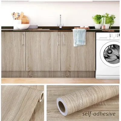 Holzmaserung schälen und kleben Tapete selbst klebende klassische abnehmbare Kontakt papier planke Image