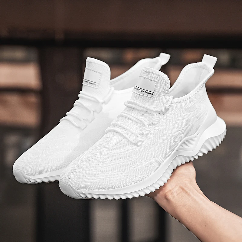 Yrzl Herren Mesh Freizeit schuhe atmungsaktive hochwertige Turnschuhe trend ige Schnürung leichte schwarze große Größe Walking Man Tenis Schuh