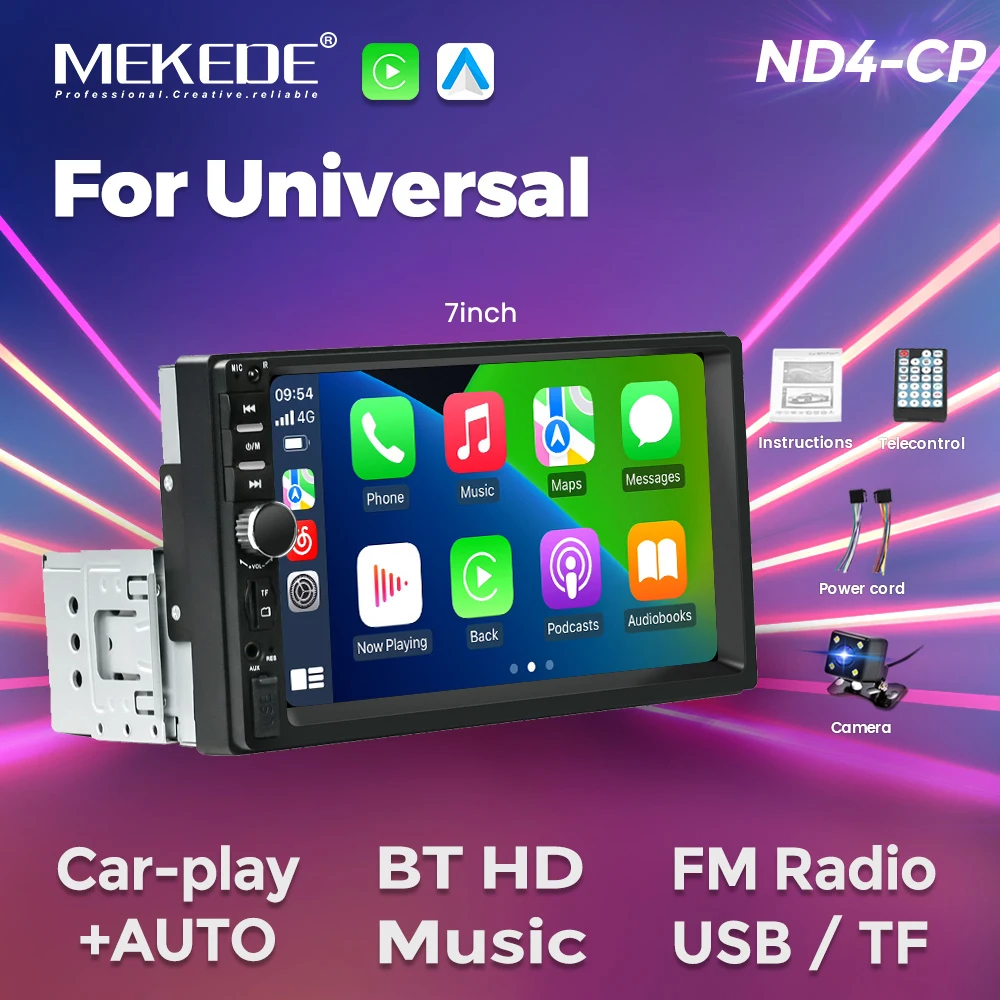 MEKEDE 1 din MP5 Player 7 zoll HD Touchscreen Auto Radio 1DIN Auto audio USB BT TF Karte für Universal Autoradio Multimedia Player Image