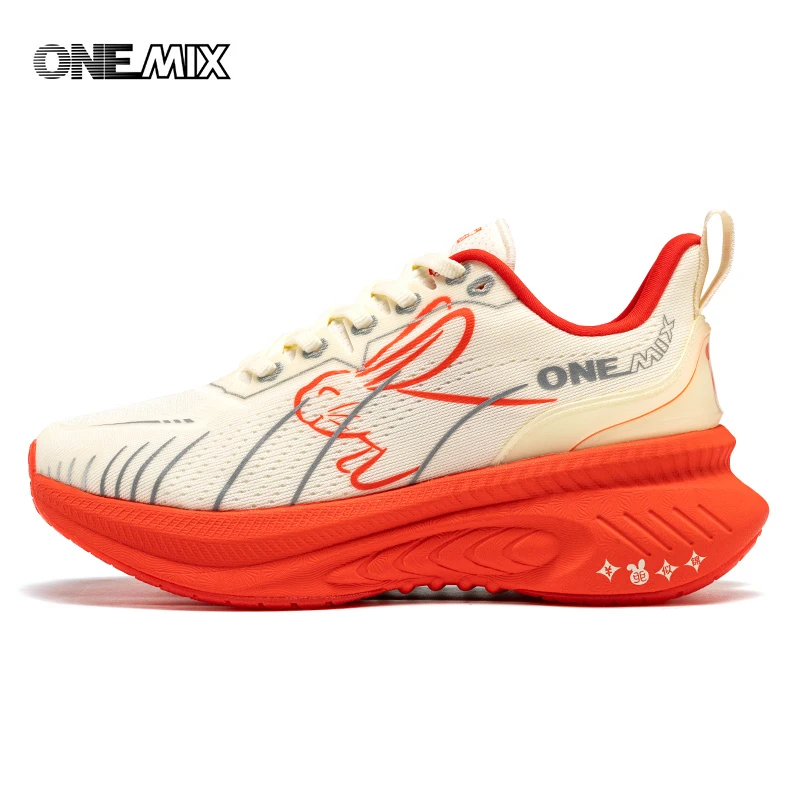 ONEMIX 2026 Neue Sneakers Dämpfende Laufschuhe Schwergewichtige Herren-Laufschuhe Rutschfest Atmungsaktiv Leichte Outdoor-Sportschuhe