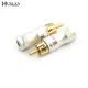 4 stücke diy gold schlange rca stecker hifi vergoldet audio kabel rca männlich audio video stecker