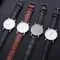 Herren Business Armbanduhr Luxus Leder armband Analog uhren ultra dünne Quarz Armbanduhr Uhr Männer