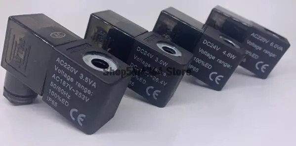 Elektrisches Teil AC 220 V 6,0 VA 50/60 Hz Pneumatische Magnetventilspule 4V210 DC 12 V/24 V AC 24 V/36 V/110 V/220 V/380 V Spule Image