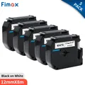 Fimax M-K231 M-K221 Kompatibel für Brother MK231 MK 231 Schwarz auf Weiß 9mm 12mm Laminiert Starken
