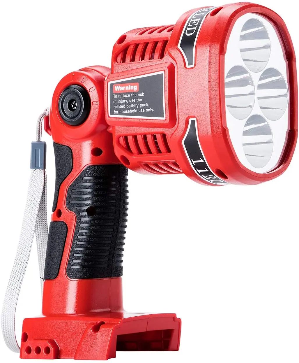 12 W tragbare LED-Lampe, Arbeitsleuchte für Milwaukee 18 V Li-Ion-Akku, Taschenlampe mit 4 LED-Leuchten, Außenbeleuchtung (keine Batterie)