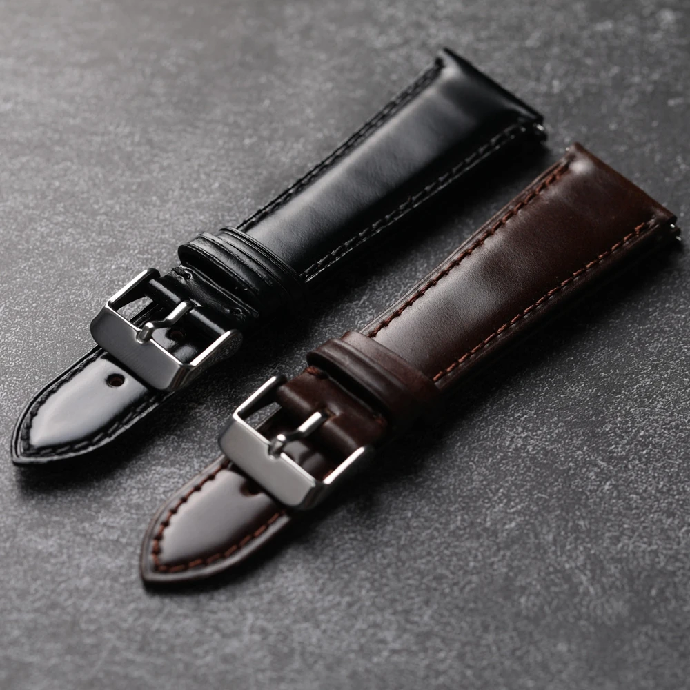 Japan New Jubilee Horse Hip Lederarmband, 18 20 22 mm Schnellverschluss, weiches Echtleder, schwarz, braun, Herrenarmband, Vintage