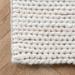 Brooklyn Rug Co Handmade Braided Wool Area Rug Ivory 2 6 x 8 8 Runner Runner Indoor Off-White Rectangle Braided Hand-Woven