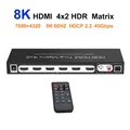 8k Switcher HDMI 2 1 Matrix 4x2 Video Splitter 4k 120Hz Audio Extraktor Arc Dolby Vision Atmos 7 1