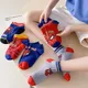 5 Paar Spiderman Kinder Socken Anime Kinder Jungen kurze Socke Kawaii Kind Cartoon Baby Sommer