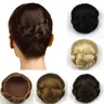 Damen Chignon Frisur Haar verlängerung schwarz/braun Hochs teck frisur Haarteil Clip-In Brötchen