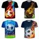 Mode Fußball Flamme 3D-Druck Kinder T-Shirt Fußball Junge Mädchen Shirt lässig T-Shirts Teen Tops