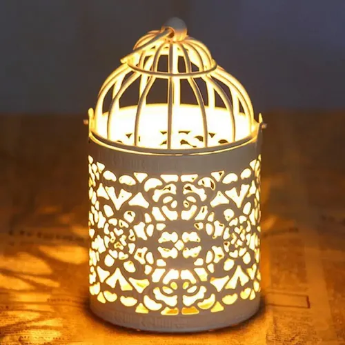 Metall laterne Tee licht Kerzenhalter hängende Laternen Vogelkäfig Kerzenhalter Wohnkultur