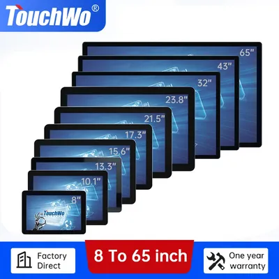 TouchWo 8 bis 65 Zoll Wandmontierter Touchscreen-Monitor USB HDMI VGA für Laptop-Touchscreen-Monitor Image