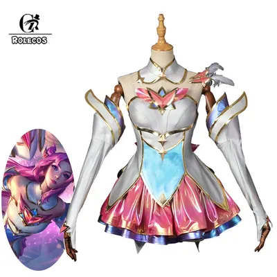 ROLECOS LOL Stern Wächter Kaisa Cosplay Kostüm Spiel LOL Kaisa Cosplay Outfit Fullsets LOL Charakter Image