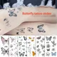 Blume Tattoo Aufkleber Blüte Frauen Körper Gesicht Arm Bein Tattoo Aufkleber Schmetterling Kinder