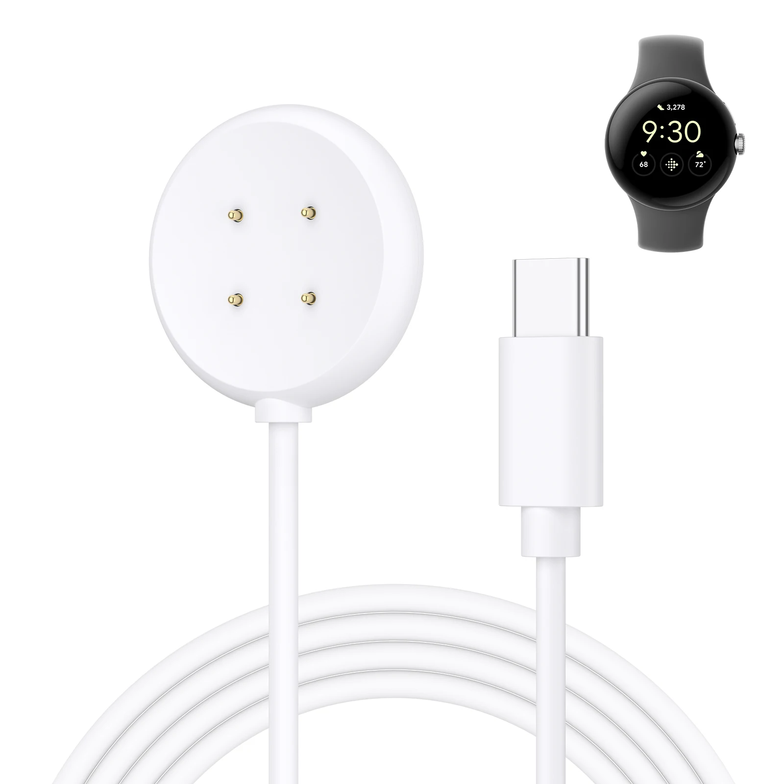 Schnellladekabel für Google Pixel Watch 2, Typ C/USB-Ladekabel, Stromladekabel für Google Pixel Watch 2-Zubehör Image
