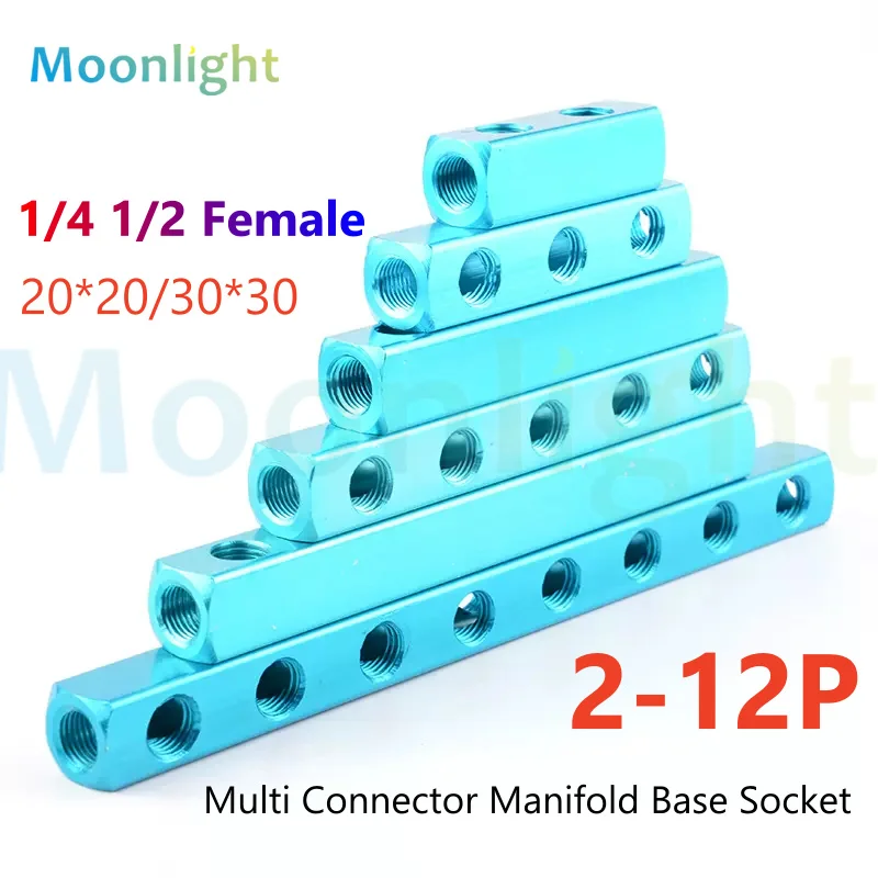 1/4 "Innengewinde pneumatischer Verteiler stecker Schnell kupplung Verteiler Shunt Aluminium block für Luft kompressoren 20*20 Image