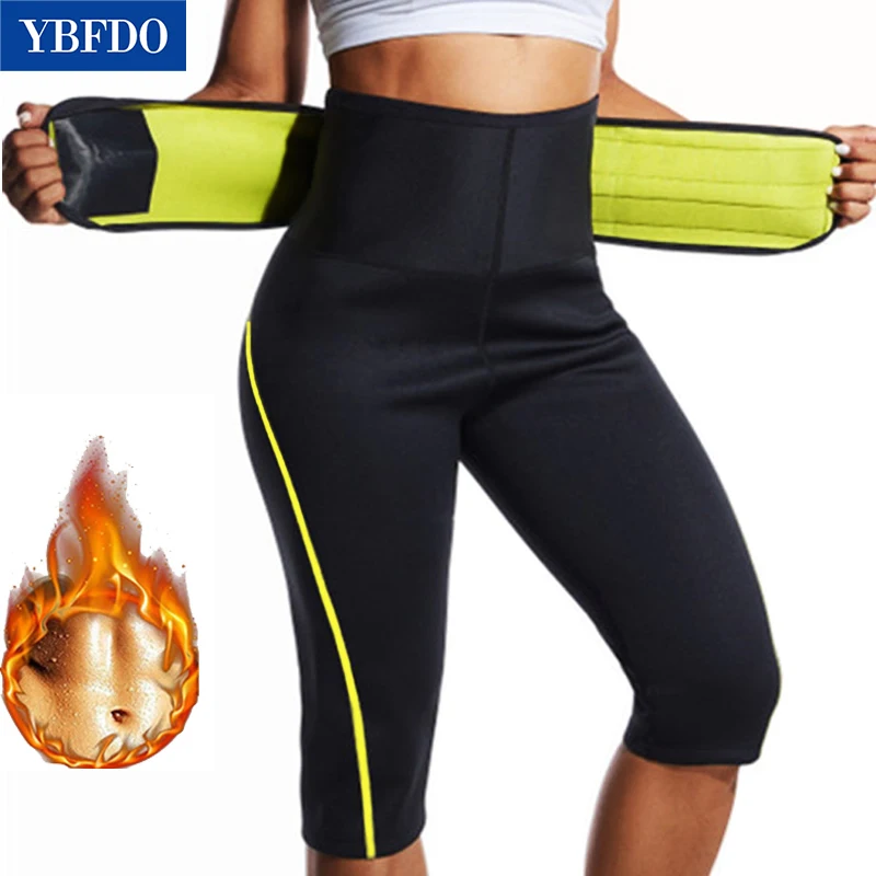YBFDO Sweat Sauna Hose Neoprenanzug Schwitzen Shaper Fatburner Korsett Body Shaper Schlankheitshose Taillentrainer Shapewear Image
