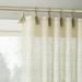 No. 918 Noemi Slub Stripe Rope Tab Semi-Sheer Tie Top Curtain Panel 50 x84 Natural