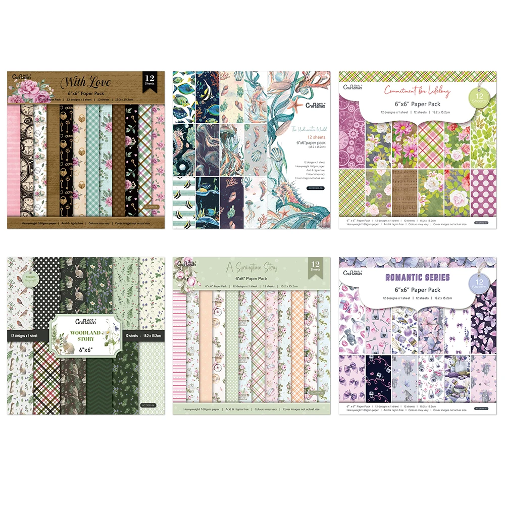 12 pcs 6 Zoll Handbuch Hintergrund Papier Blume und Schmetterling Serie Romantik-Stil Image