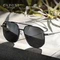CAPONI polarisierte Herren Sonnenbrille Titan legierung photo chrome treibende Sonnenbrille UV400