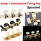 Gitarren-Mechaniken, Stimmwirbel für klassische Gitarrensaiten, Schlüssel, Gold, 3 + 3 Set AO-020HV3P, Stimmwirbel, Schlüssel, Teil, Teile, Zubehör