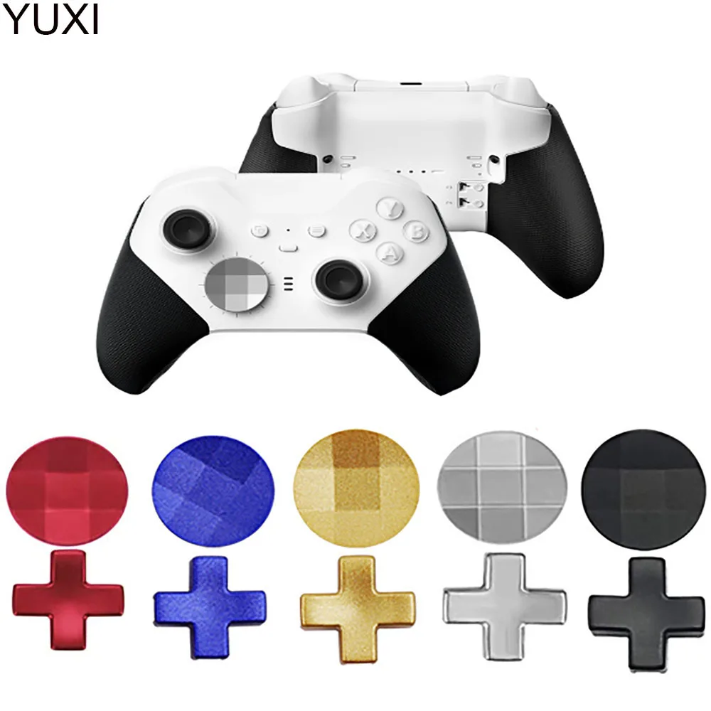 YUXI Joypad Kreuz + Runde Tastenkappe für XBOX ONE ELITE Serie 1/2 Controller Tasten Ersatzteile Spiel Zubehör Image