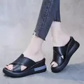Mode Sommer Damen Sandalen Luxus Wedges Hausschuhe schwarze Plateaus chuhe für Damen Schuhe Zapatos