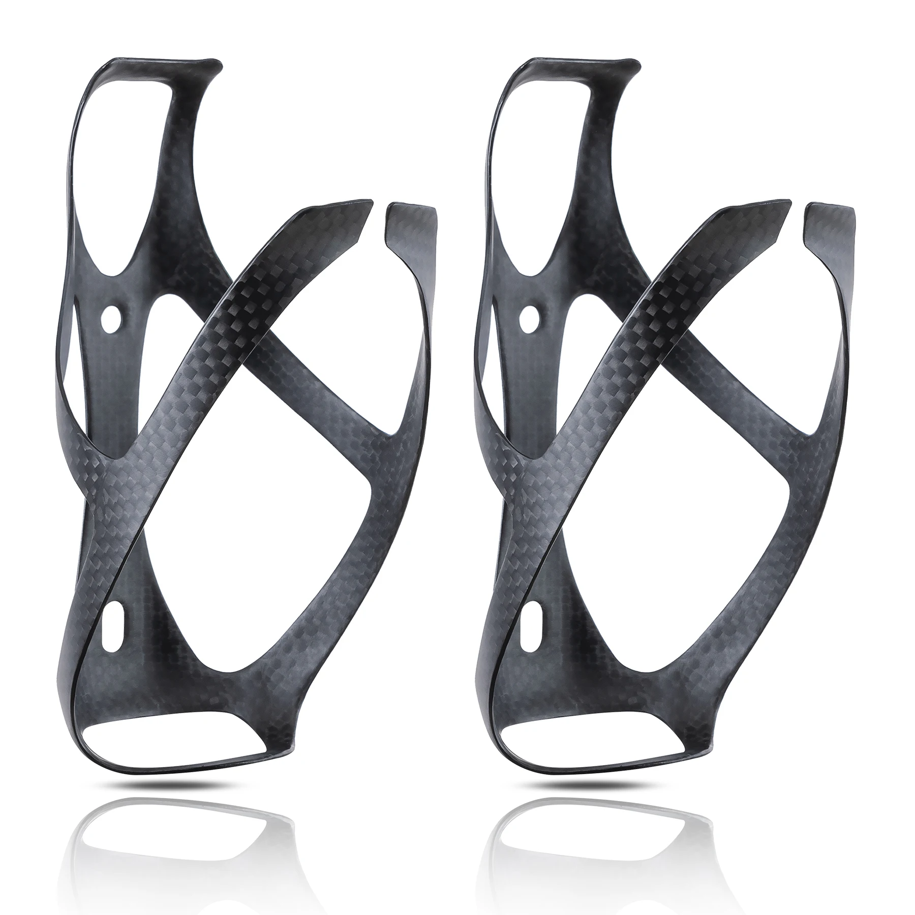 HUALONG No Logo 3K Carbon Fiber Fahrrad Wasserflaschenhalter MTB Road Gravel Fahrrad Wasserflaschenhalter Käfige Mattschwarz, Gewicht (19 Image