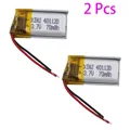 2pcs 3 7 v 70mah wiederauf ladbarer Li Lipo Akku für Headset MP3 GPS Kamera Fahr rekorder Bluetooth