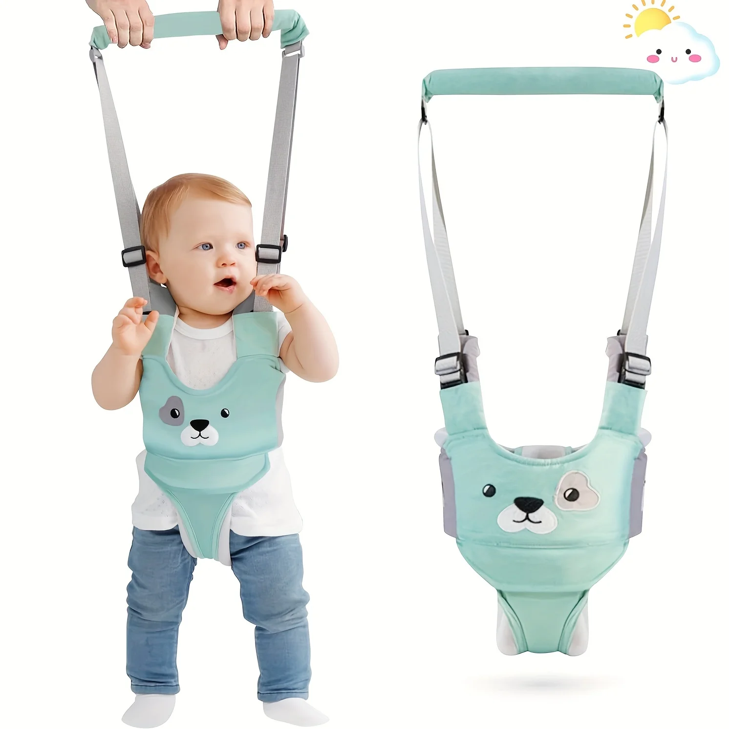 Baby Gehgeschirr Handheld Kinder Walker Helfer Kleinkind Kleinkind Walker Harness Assistent Gürtel Kind Lernen Spaziergang Unterstützung Assist Image