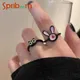 Lustiger Monster ring für Frauen Cartoon Hase Katze Paar Ringe neue trend ige Fingers chmuck