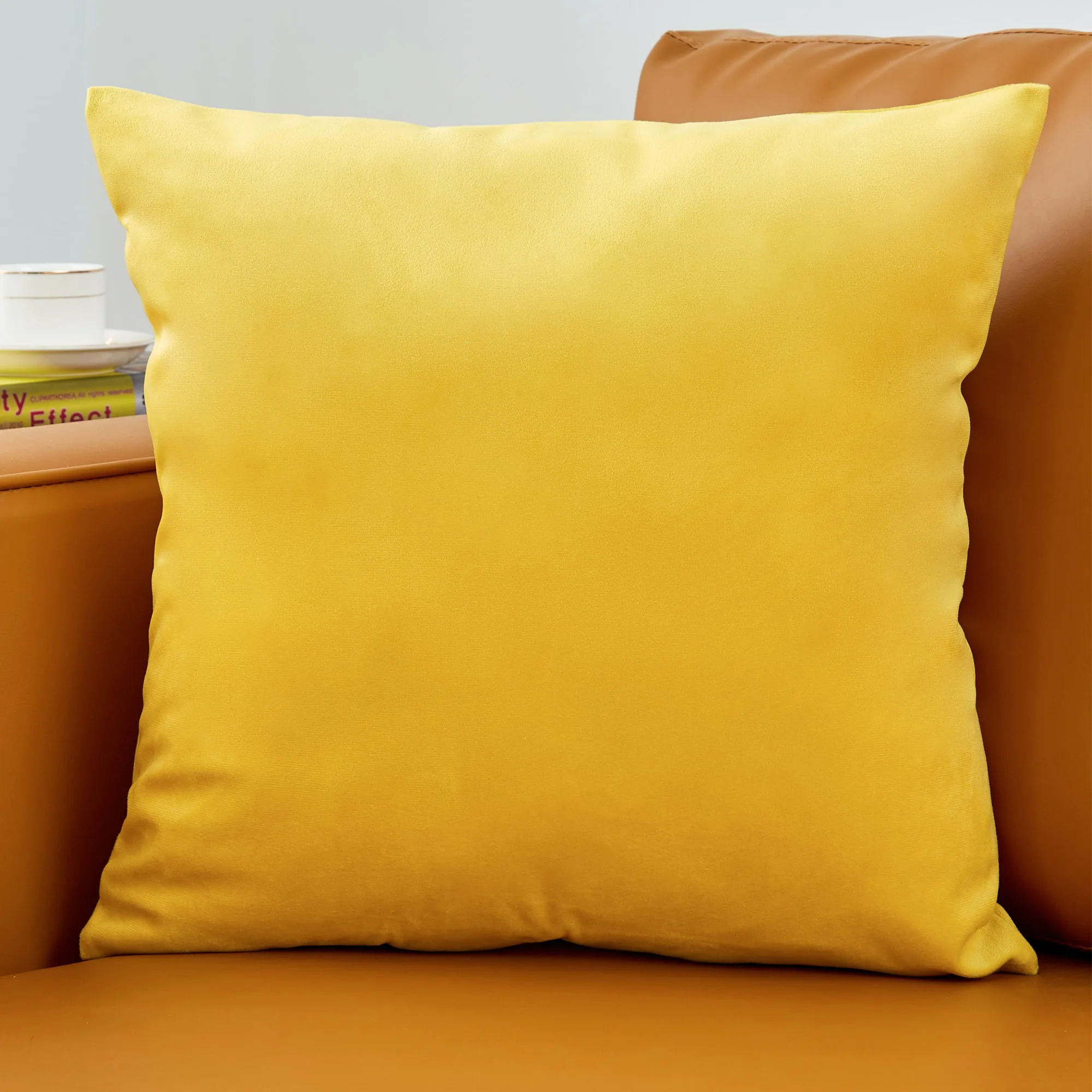 Ultra weiche schlichte Samt Kissen bezug für Sofa Home Decoration bequeme Kissen bezug nordischen Kissen bezug Funda Cojin Image